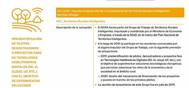 I PLAN DE ACCIÓN 2019-2020 ESTRATEGIA DE DIGITALIZACIÓN DEL SECTOR AGROALIMENTARIO Y FORESTAL Y DEL MEDIO RURAL