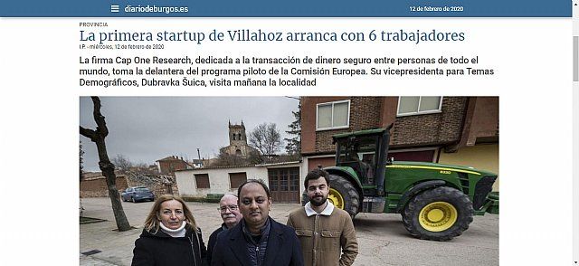 La primera startup de Villahoz arranca con 6 trabajadores
