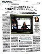 UNA INICIATIVA RURAL SE OFERTA EN MATERIA EDUCATIVA